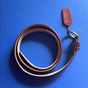 Red Coach Leather Belt
